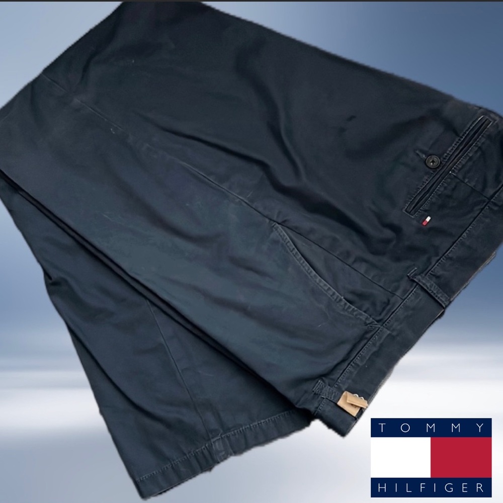 TOMMY HILFIGER MEN CHINOS PANTS BLUE SIZE 36X30